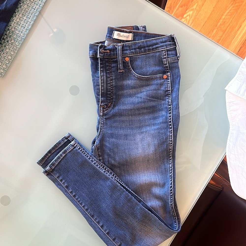 Madewell skinny jeans 10" high-rise.